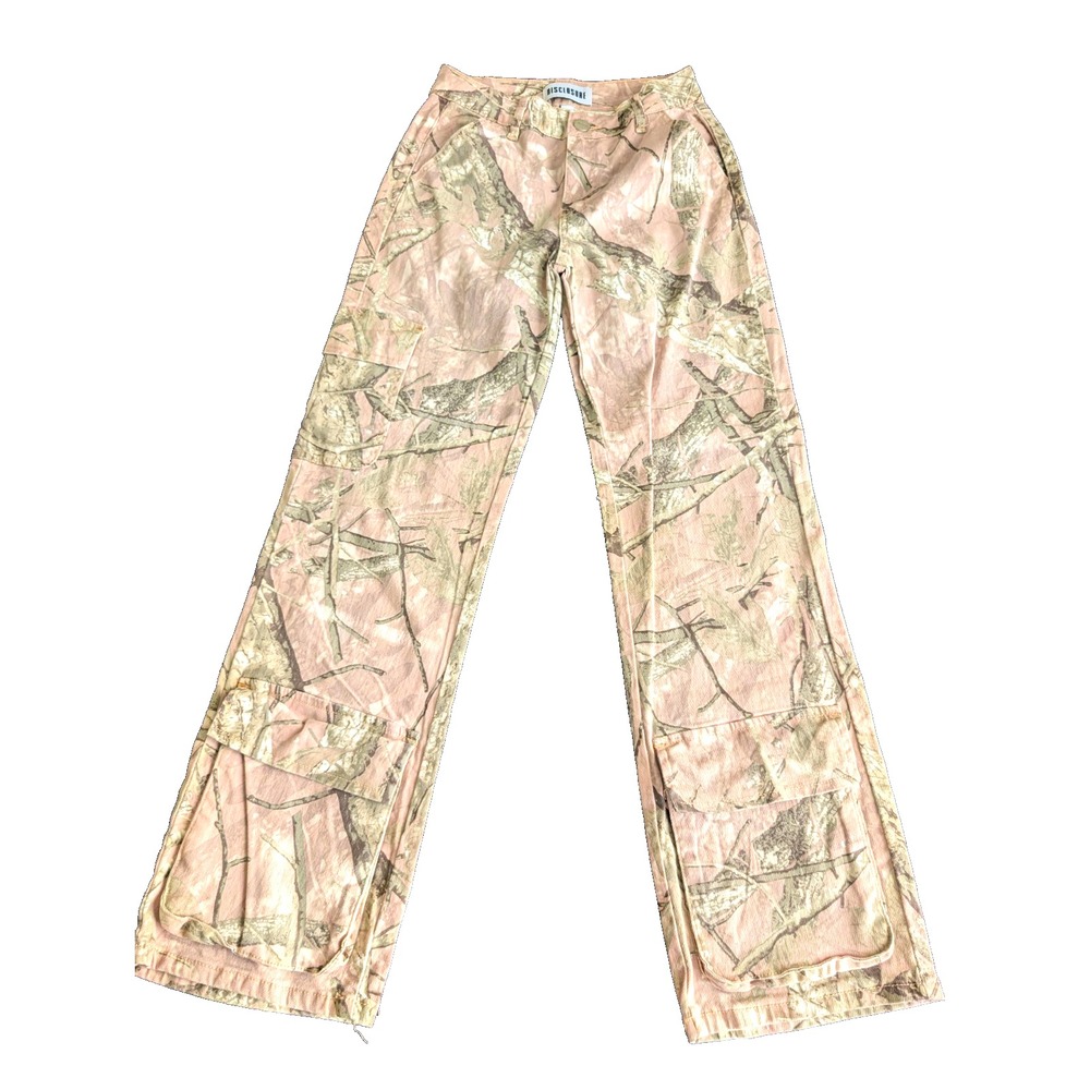 Disclosure Cargo Pants Mens 29x30 Multicolor Camo Cotton Twill Straight Leg